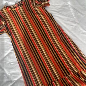 Zara Striped Midi Dress Size M